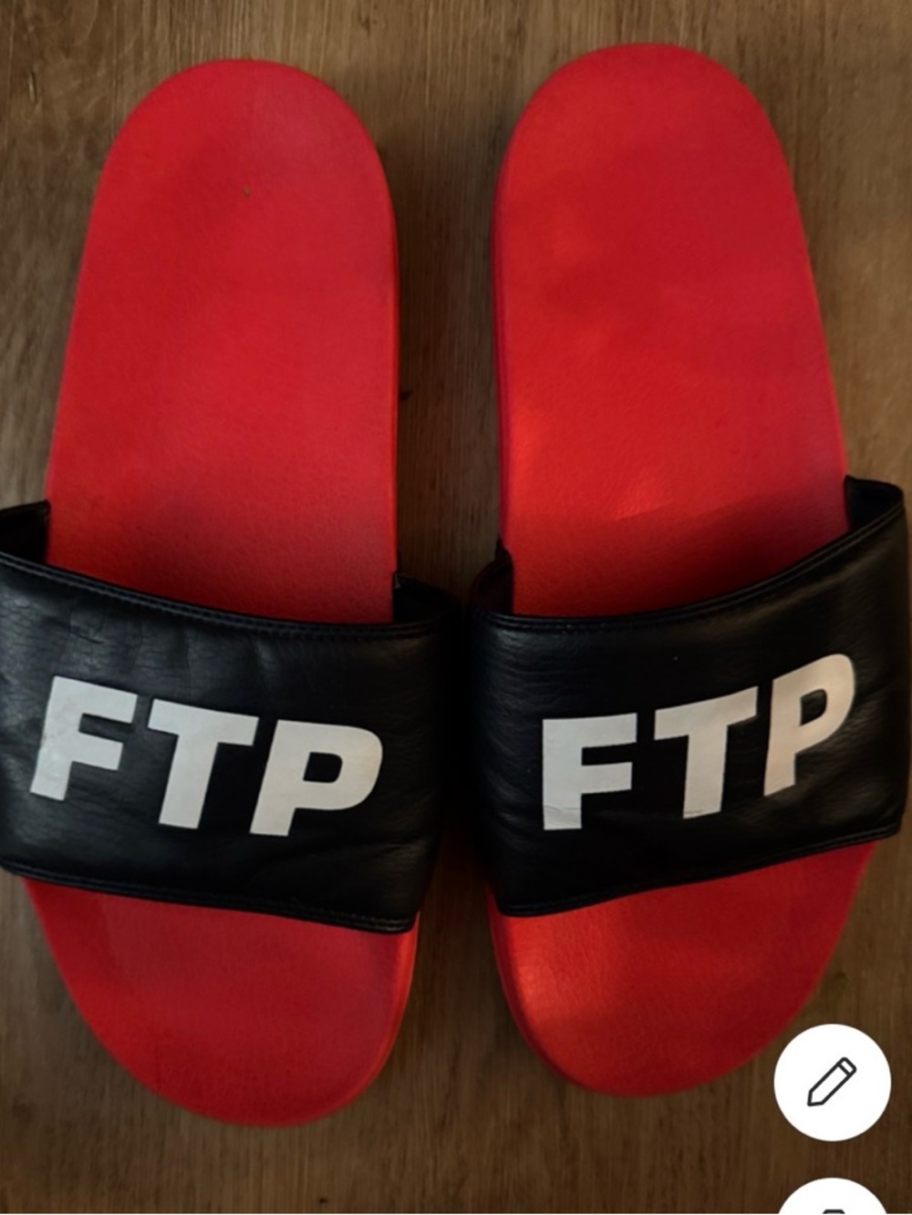 FTP Red and Navy Slide Sandals